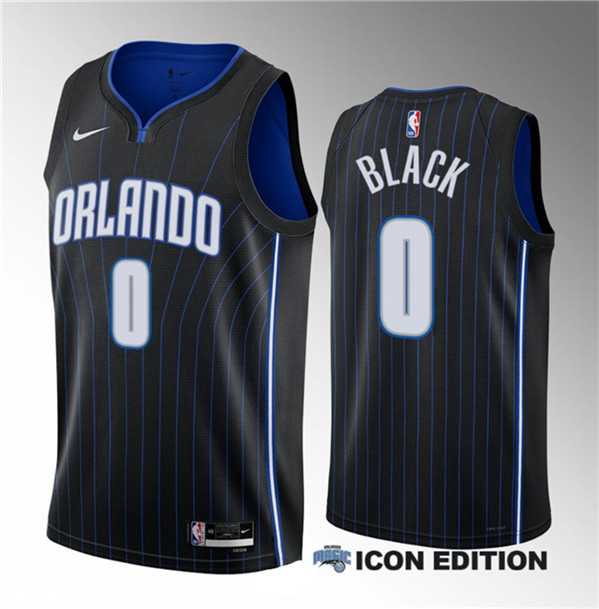 Mens Orlando Magic #0 Anthony Black Black 2023 Draft Association Edition Stitched Basketball Jersey->orlando magic->NBA Jersey